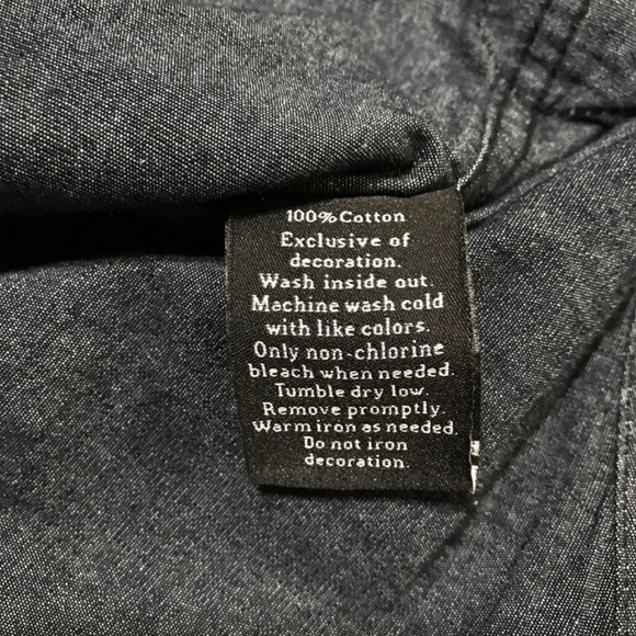 Rock & Republic Shirt Long Sleeve Men XXL Slightly Fitted Dark Gray Cosmetic 2nd - Picture 10 of 11